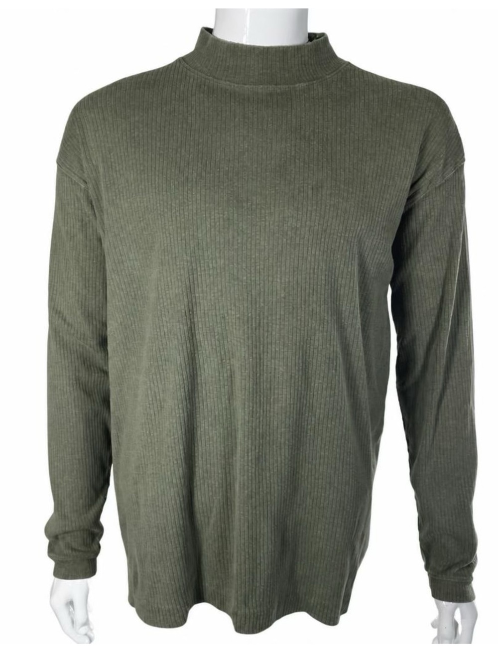 High Sierra Sage Green Ribbed Mock Neck Men's Pullover